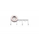 Ímã de neodímio anel 12,7x3,17 mm furo rebaixado 6,7 mm mm - N42